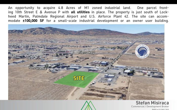 Pictures of Land, Industrial property located at E 10th Street Unit 0, Palmdale, CA 93550 for sales - image #1