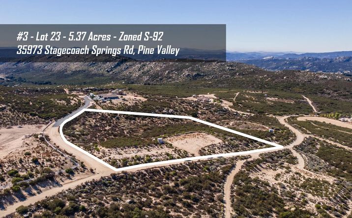 Pictures of Land property located at 35973 Stagecoach Springs Rd Unit 3-73 Pictures 23 On Paper From Eric And Angela, Pine Valley, CA 91962 for sales - image #1