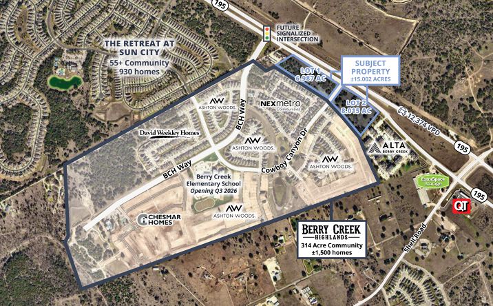 Pictures of Land, Retail property located at Cowboy Cyn Dr & SH-195, Georgetown, TX 78633 for sales - image #1