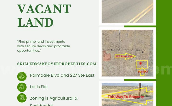 Pictures of Land property located at Palmdale Blvd & 227 Ste East, Palmdale, CA 93591 for sales - image #1