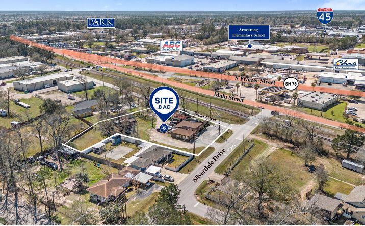Pictures of Retail, Office, Land property located at 101 Silverdale Dr, Conroe, TX 77301 for sales - image #1