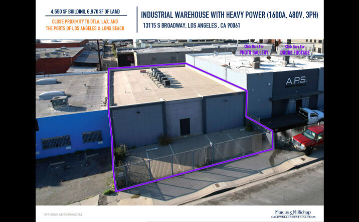 Pictures of Industrial property located at 13115 S Broadway, Los Angeles, CA 90061 for sales - image #1
