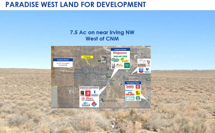 Pictures of Land property located at 7.5 Ac near Irving NW West of CNM, Albuquerque, NM 87114 for sales - image #1