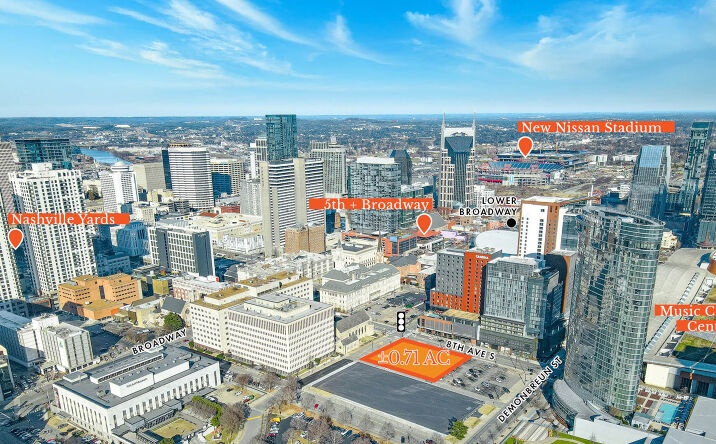 Pictures of Hospitality, Land, Mixed Use, Multifamily property located at 121 & 125 8th Ave S, Nashville, TN 37203 for sales - image #1