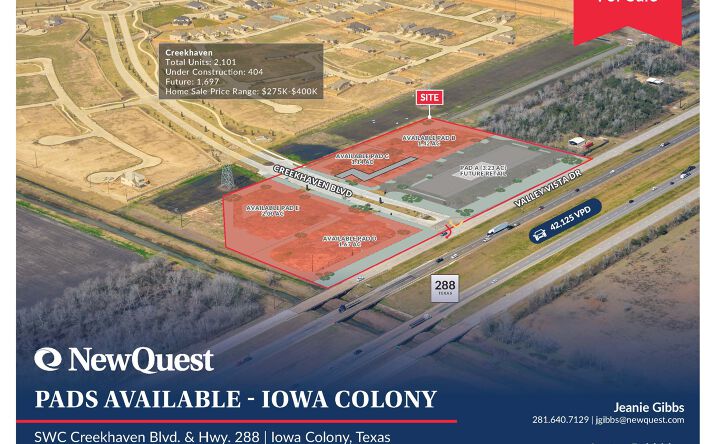 Pictures of Land, Retail property located at SWC Creekhaven Blvd & Hwy 288, Iowa Colony, TX 77583 for sales - image #1