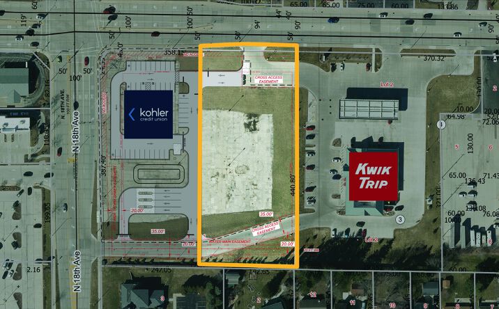 Pictures of Land, Retail property located at SE Corner of Hwy 33 & 18th Street, West Bend, WI 95814-4713 for sales - image #1