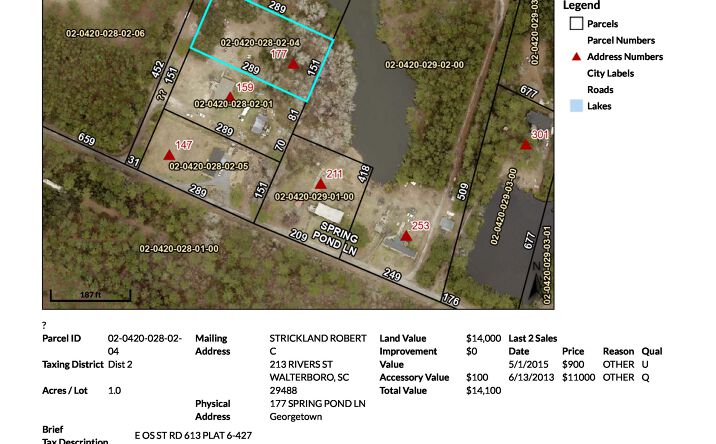 Pictures of Land, Mobile Home Park, Multifamily property located at 177 Spring Pond Ln, Georgetown, SC 29440 for sales - image #1
