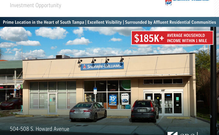 Pictures of Retail property located at 504-508 S Howard Ave, Tampa, FL 33606 for sales - image #1