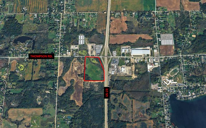 Pictures of Land property located at SWC US-23 & Thompson Road, Fenton Township, MI 48451 for sales - image #1