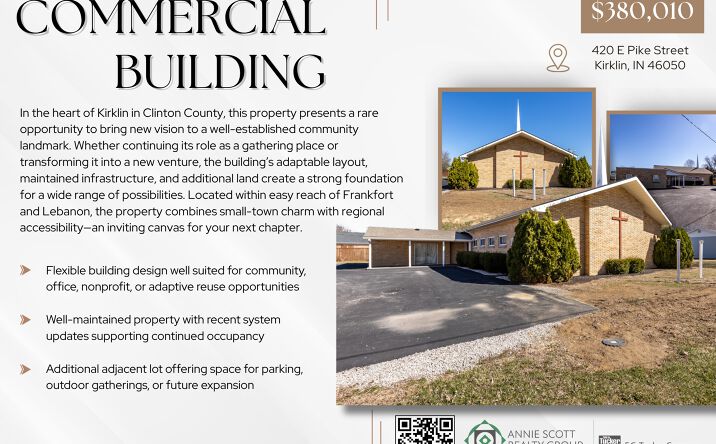 Pictures of Special Purpose property located at 420 E Pike St, Kirklin, IN 46050 for sales - image #1