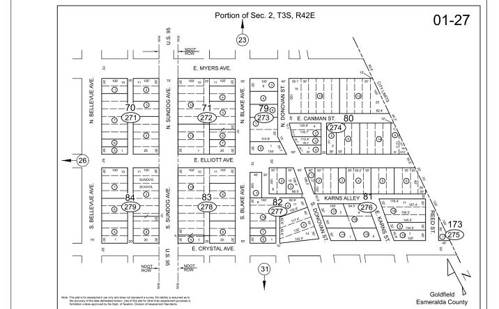 Pictures of Land property located at 913 Elliot Ave, Goldfield, NV 89013 for sales - image #1