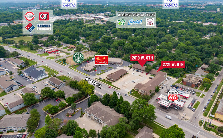 Pictures of Office property located at 2619 & 2721 W 6th St, Lawrence, KS 66049 for sales - image #1