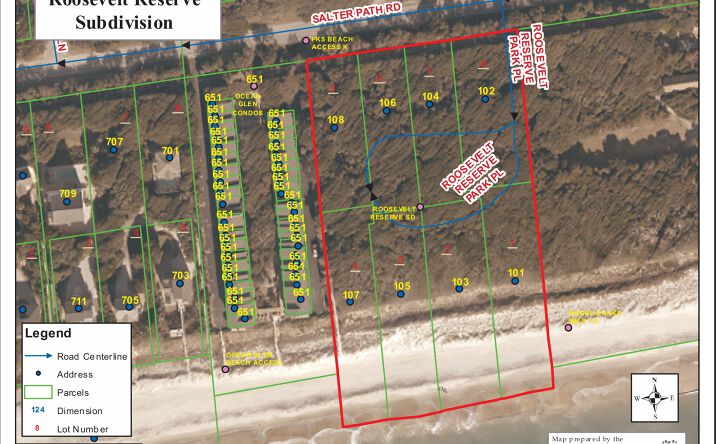 Pictures of Land property located at 104 Roosevelt Dr, Pine Knoll Shores, NC 28512 for sales - image #1