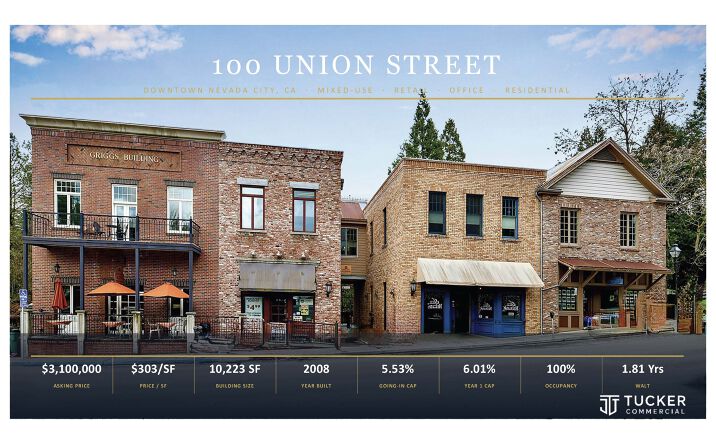 Pictures of Mixed Use, Multifamily, Office, Retail property located at 100 Union St, Nevada City, CA 95959 for sales - image #1