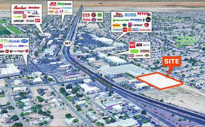 Pictures of Retail, Office, Hospitality property located at NNEC Honeycutt Rd & John Wayne Pkwy, Maricopa, AZ 85138 for sales - image #1