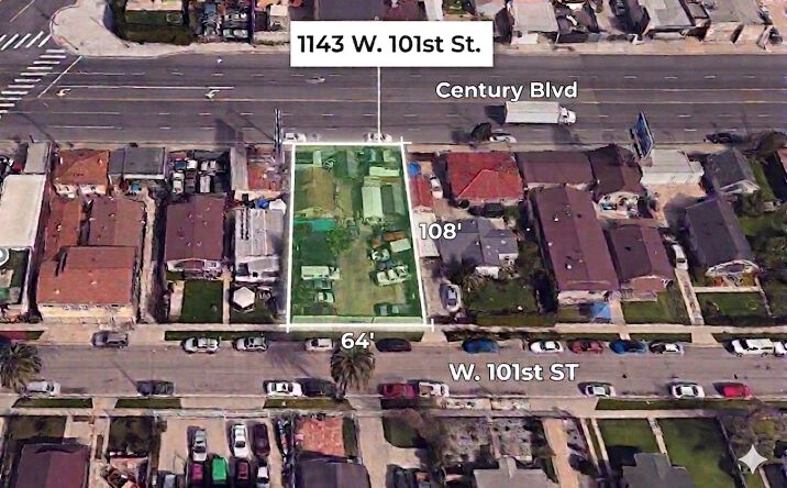 Pictures of Land property located at 1143 W 101st, Los Angeles, CA 90044 for sales - image #1