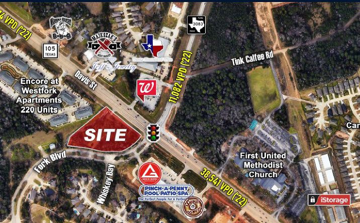Pictures of Land, Retail property located at 4805 W Davis St, Conroe, TX 77304 for sales - image #1