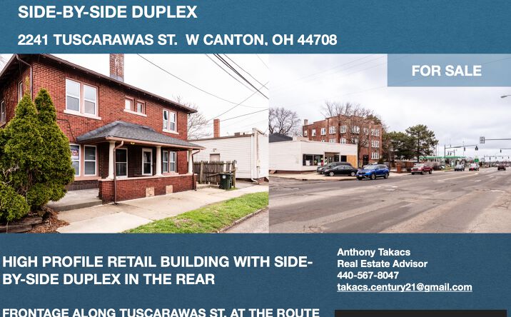 Pictures of Mixed Use, Multifamily, Retail property located at 2241 Tuscarawas St W, Canton, OH 44708 for sales - image #1