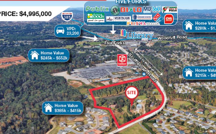 Pictures of Land property located at Scuffletown Rd, Simpsonville, SC 29388 for sales - image #1