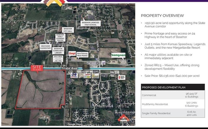Pictures of Land, Multifamily property located at SW Corner of 158th Avenue, Basehor, KS 66007 for sales - image #1