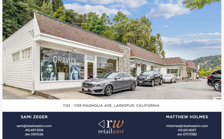 Pictures of Retail property located at 1139 Magnolia Ave, Larkspur, CA 94939 for sales - image #1