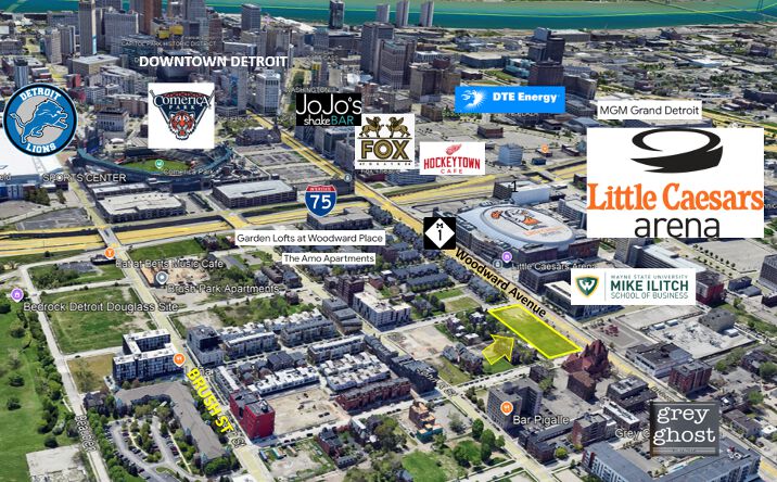 Pictures of Land property located at 2860, 2844, 2800 Woodward Ave, Detroit, MI 48201 for sales - image #1