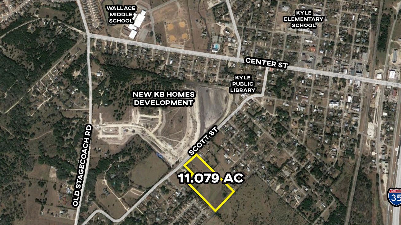11.079 AC on Scott Street, Kyle, TX 78640 Land for Sale 11.079 AC
