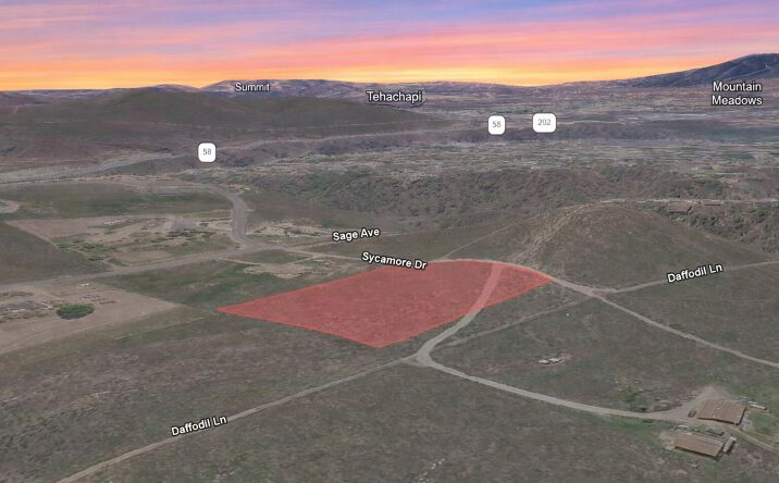 Pictures of Land property located at Sycamore Drive, Tehachapi, CA 93561 for sales - image #1