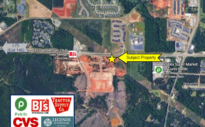 Pictures of Land property located at 6137 Watson Blvd, Byron, GA 31008, 6141 Watson Blvd, Byron, GA 31008 for sales - image #1