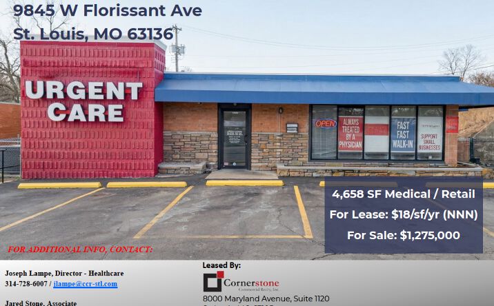 Pictures of Office, Retail property located at 9845 W Florissant Ave, St. Louis, MO 63136 for sales - image #1