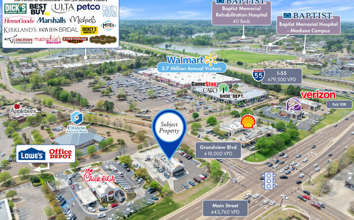 Pictures of Retail property located at 1863 Main St, Madison, MS 39110 for sales - image #1