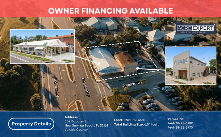 Pictures of Industrial, Mixed Use, Retail property located at 509 Douglas St, New Smyrna Beach, FL 32168 for sales - image #1