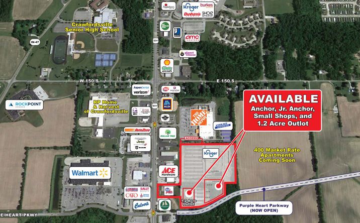 Pictures of Retail, Land property located at 1776 US-231, Crawfordsville, IN 47933 for sales - image #1