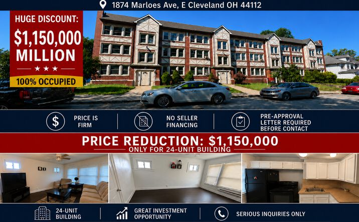 Pictures of Multifamily property located at 1874 Marloes Ave, East Cleveland, OH 44112 for sales - image #1