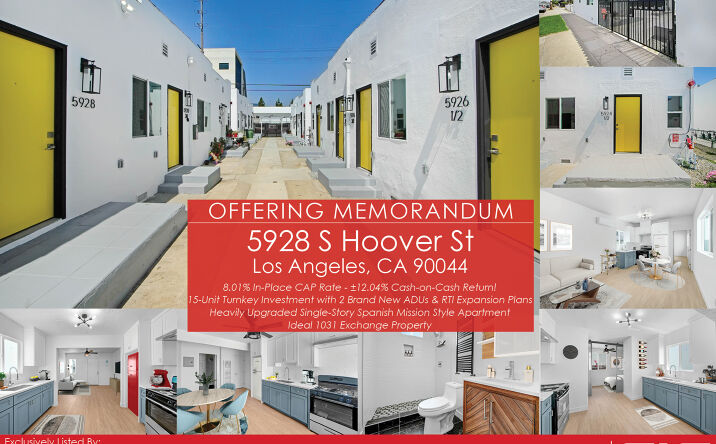 Pictures of Multifamily property located at 5928 South Hoover Street, Los Angeles, CA 90044 for sales - image #1