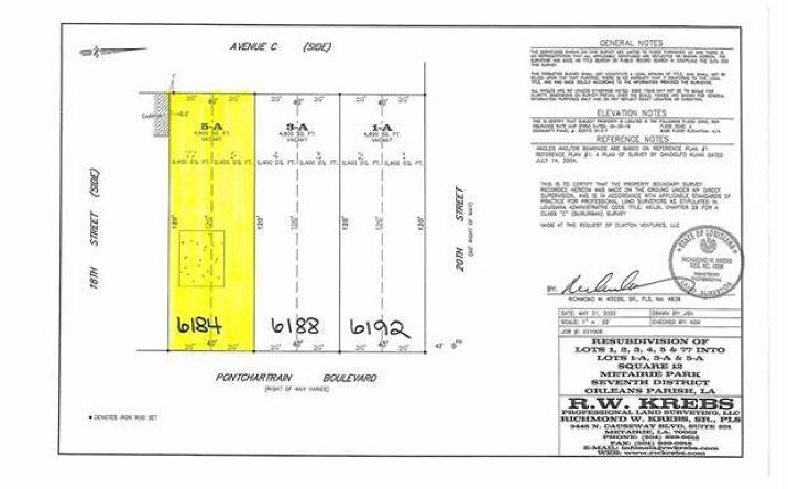 Pictures of Land property located at 6184 Pontchartrain Blvd, New Orleans, LA 70124 for sales - image #1