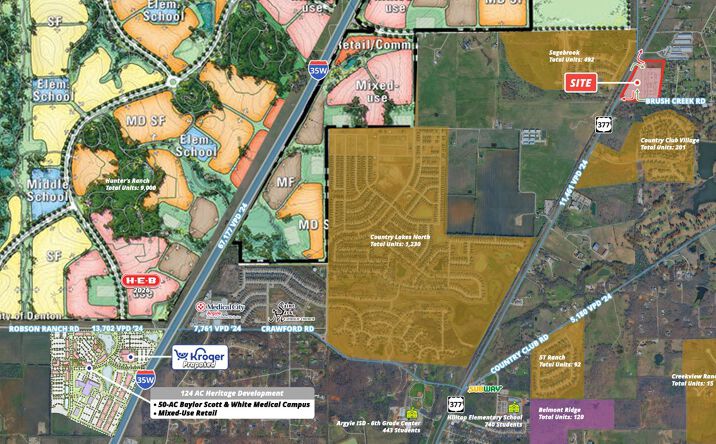 Pictures of Retail, Land property located at NEQ of Brush Creek Rd & Highway 377, Argyle, TX 76226 for sales - image #1