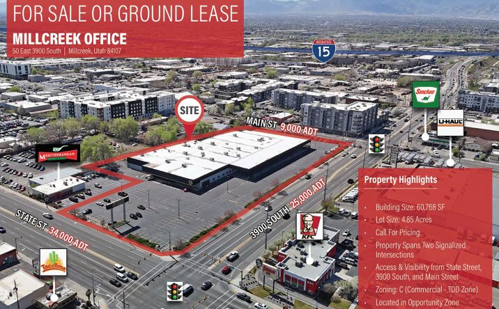 Pictures of Land, Retail, Office, Multifamily property located at 3902 S State St, Millcreek, UT 84107 for sales - image #1