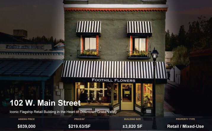 Pictures of Retail property located at 102 W Main St, Grass Valley, CA 95945 for sales - image #1
