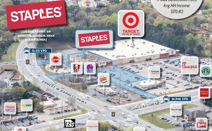 Pictures of Retail property located at 2535 Dallas Hwy, Marietta, GA 30064 for sales - image #1