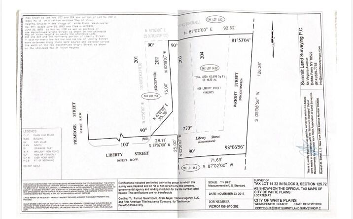 Pictures of Land, Multifamily property located at 66 Liberty Street, White Plains, NY 10606 for sales - image #1