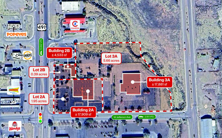 Pictures of Retail, Industrial, Mixed Use, Land property located at 1000 & 1200 W. Jeerson and 1030 N. Hwy 491, Gallup, NM 87301 for sales - image #1