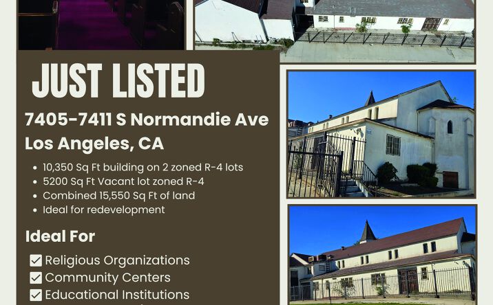 Pictures of Multifamily, Office, Special Purpose property located at 7405 Normandie Avenue, Los Angeles, CA 90044 for sales - image #1