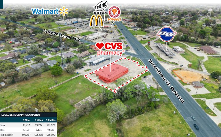 Pictures of Retail property located at 485 Texas Ave, Bridge City, TX 77611 for sales - image #1