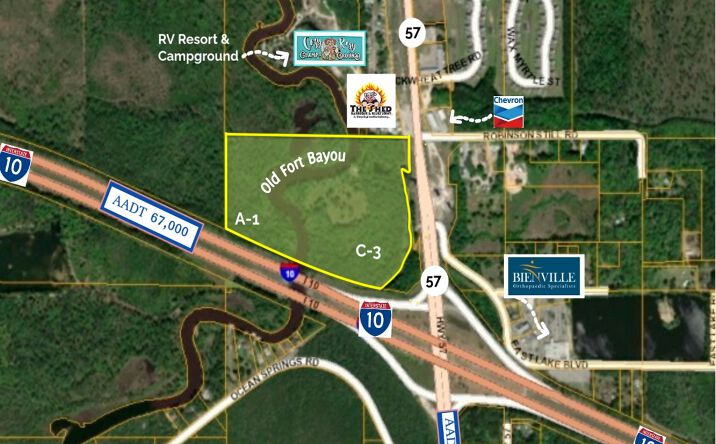 Pictures of Land property located at I-10 & Ms-57, Ocean Springs, MS 39564 for sales - image #1
