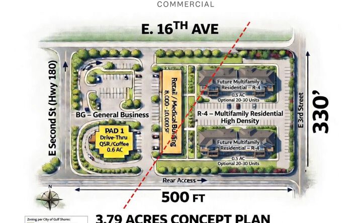 Pictures of Mixed Use, Land property located at 1600 East 2nd Street, Gulf Shores, AL 36542 for sales - image #1