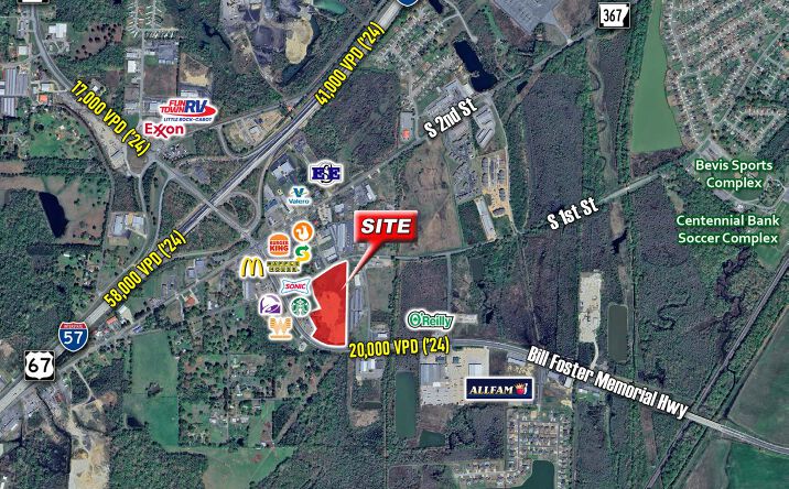 Pictures of Land property located at Bill Foster Memorial Hwy & 1st Street, Cabot, AR 72023 for sales - image #1