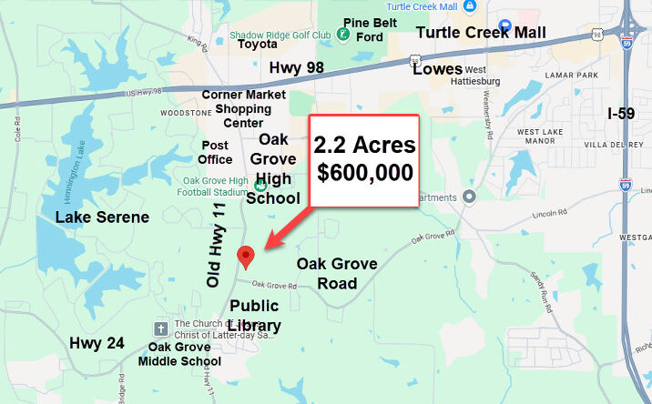 Pictures of Land property located at 5020 Old Hwy 11, Hattiesburg, MS 39402 for sales - image #1