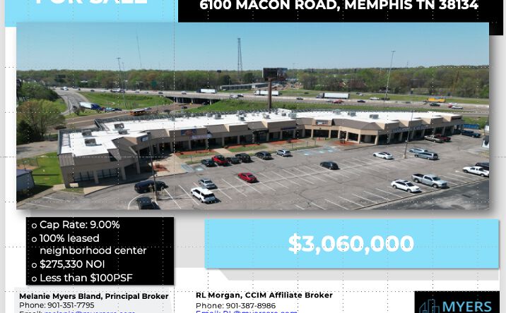 Pictures of Retail property located at 6100 Macon Rd, Memphis, TN 38134 for sales - image #1