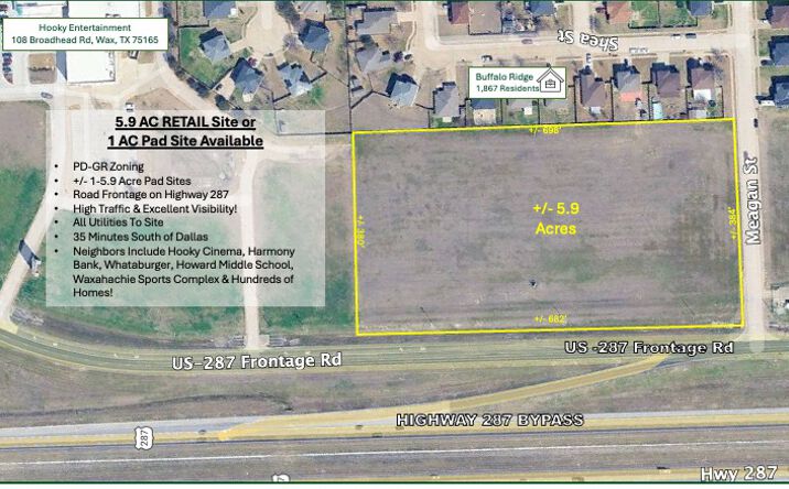 Pictures of Land property located at HIGHWAY US-287, Waxahachie, TX 75165 for sales - image #1